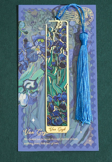 Van Gogh und Monet -Lesezeichen aus Metall( Iris)
