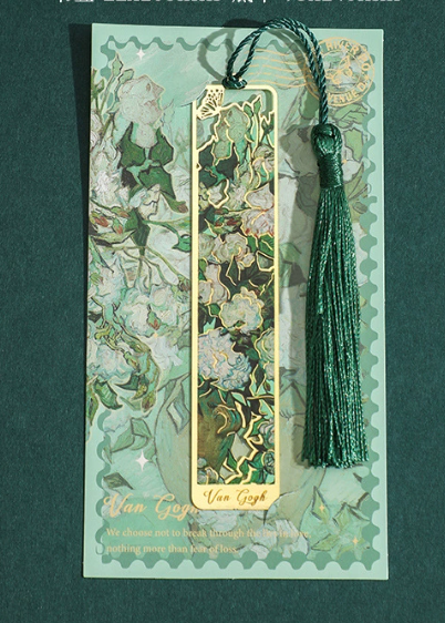 Van Gogh und Monet -Lesezeichen aus Metall