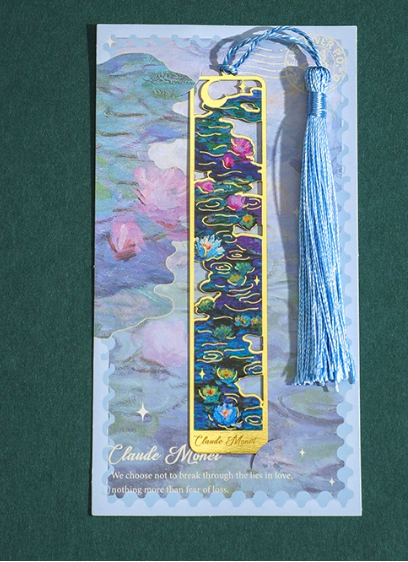 Van Gogh und Monet -Lesezeichen aus Metall