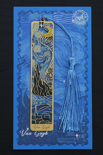 Van Gogh und Monet -Lesezeichen aus Metall