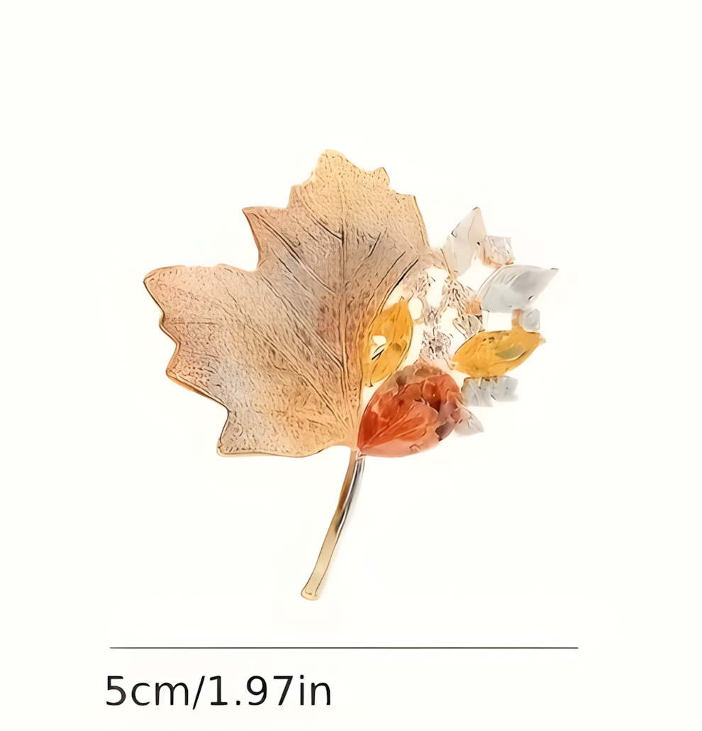 Elegante Ahornblatt-Brosche „Herbstzauber“ – Stilvoller Akzent für jeden Anlass
