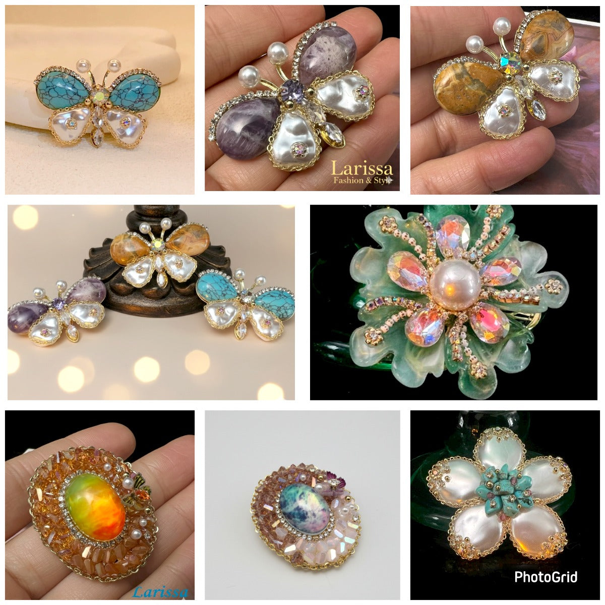 Kollektion von Broschen aus Natursteinen: Die Kunst der Natur in Ihrem Look