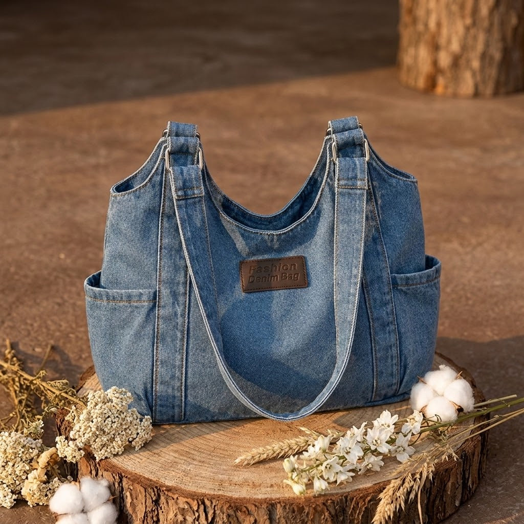 Denim Shoulder Bag – Stilvolle Jeans-Schultermagazin für jeden Tag