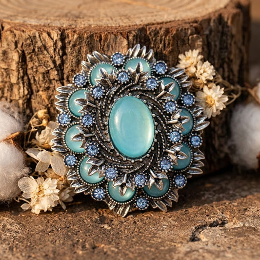 Vintage-Brosche „Barock-Zauber & Mondlicht“ – Königliche Eleganz für Ihren Look