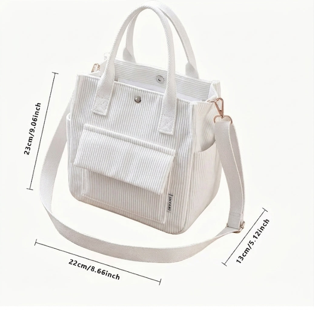 Süße Cord-Tasche „Kompakter Allrounder“ – Styling-Wunder in 4 Farben