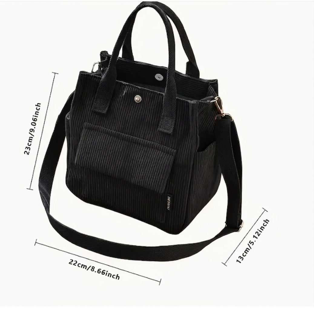 Süße Cord-Tasche „Kompakter Allrounder“ – Styling-Wunder in 4 Farben