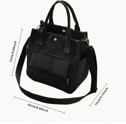 Süße Cord-Tasche „Kompakter Allrounder“ – Styling-Wunder in 4 Farben