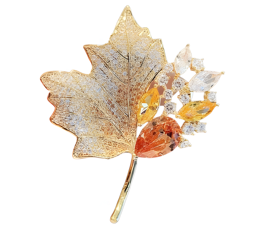Elegante Ahornblatt-Brosche „Herbstzauber“ – Stilvoller Akzent für jeden Anlass