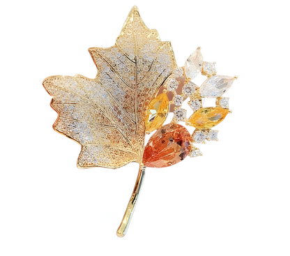 Elegante Ahornblatt-Brosche „Herbstzauber“ – Stilvoller Akzent für jeden Anlass