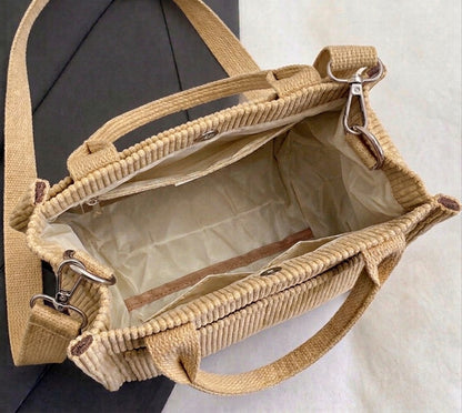 Süße Cord-Tasche „Kompakter Allrounder“ – Styling-Wunder in 4 Farben
