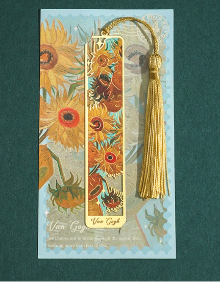 Van Gogh und Monet -Lesezeichen aus Metall