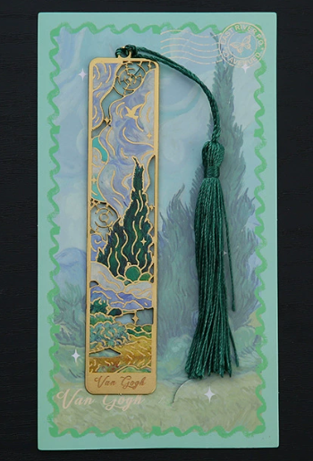 Van Gogh und Monet -Lesezeichen aus Metall