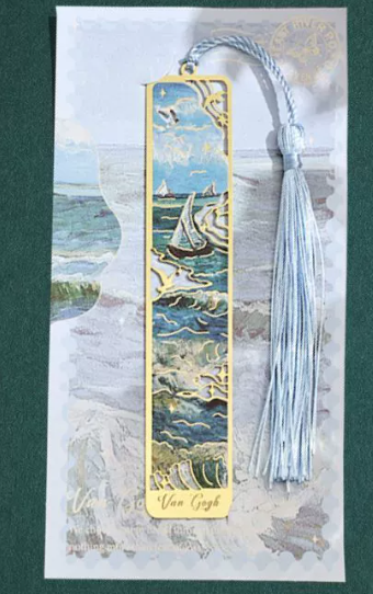 Van Gogh und Monet -Lesezeichen aus Metall