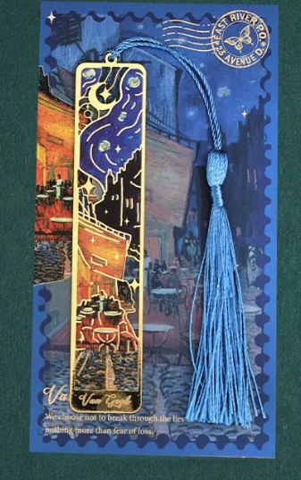 Van Gogh und Monet -Lesezeichen aus Metall