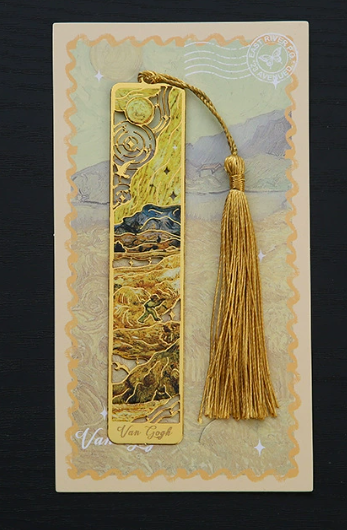 Van Gogh und Monet -Lesezeichen aus Metall