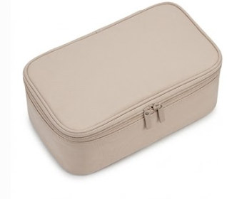 Reise Organizer für BHs, Unterwäsche und Socken. BH Aufbewahrungstasche Formstabiler Dessous Koffer mit Mehreren Fächern. La Riss Tasche mehrteilig mit Reißverschluss (Pink)