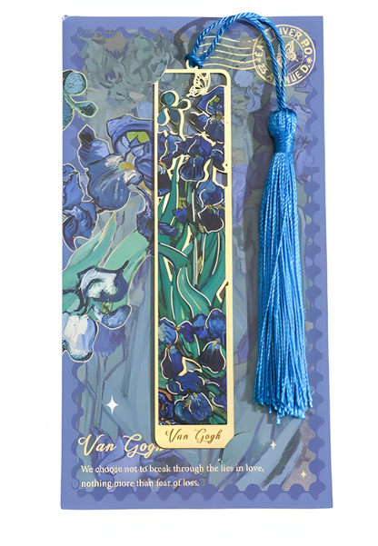 Van Gogh und Monet -Lesezeichen aus Metall( Iris)