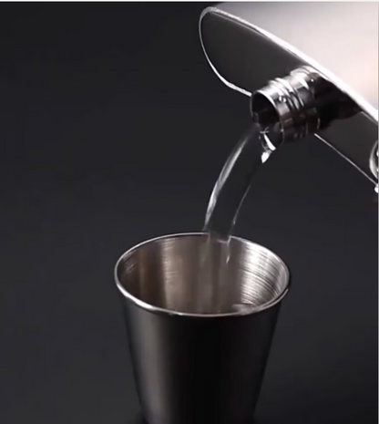 Edelstahl-Flachmann Set – 8-teilig