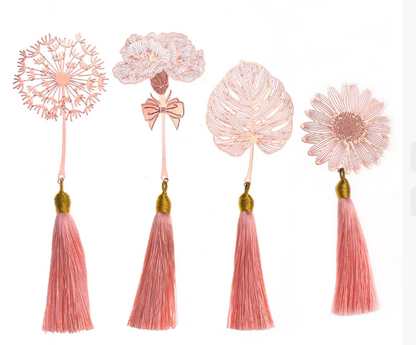 Botanische Eleganz – Goldene Metall-Lesezeichen im Geschenkset