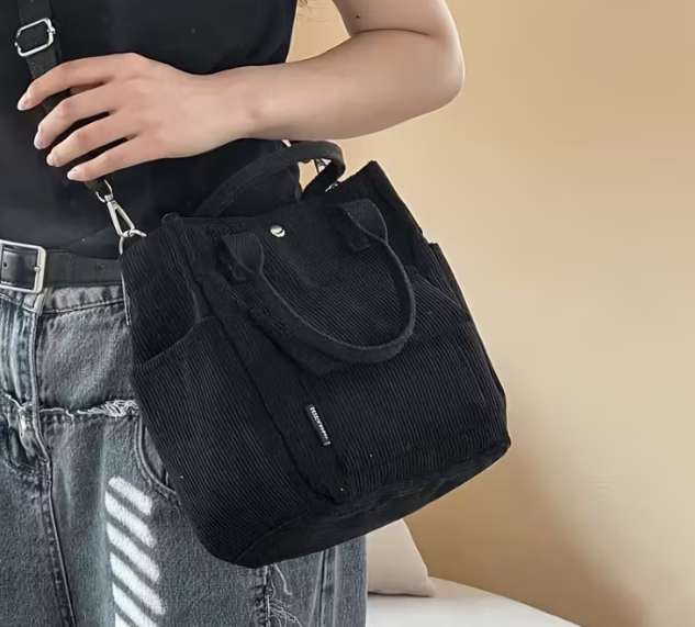 Süße Cord-Tasche „Kompakter Allrounder“ – Styling-Wunder in 4 Farben