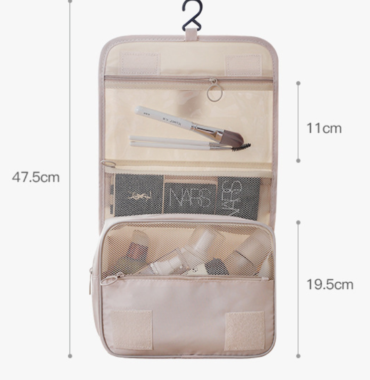 Premium Kulturbeutel zum Aufhängen – Handliche Kosmetiktasche für Damen & Herren | Wasserabweisender Travel Organizer für Reise, Urlaub & Badezimmer
