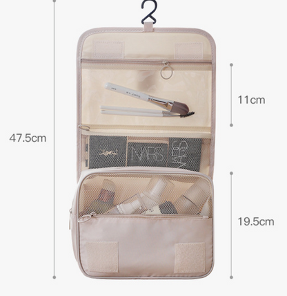 Premium Kulturbeutel zum Aufhängen – Handliche Kosmetiktasche für Damen & Herren | Wasserabweisender Travel Organizer für Reise, Urlaub & Badezimmer