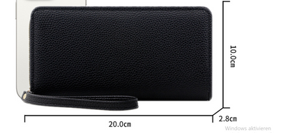Premium Unisex Geldbörse mit Handschlaufe – Langes Portemonnaie aus Kunstleder (veganem Leder). Große Brieftasche & Travel Clutch für Damen & Herren