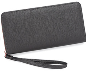 Premium Unisex Geldbörse mit Handschlaufe – Langes Portemonnaie aus Kunstleder (veganem Leder). Große Brieftasche & Travel Clutch für Damen & Herren