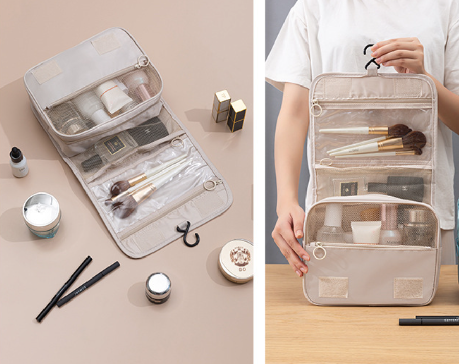 Premium Kulturbeutel zum Aufhängen – Handliche Kosmetiktasche für Damen & Herren | Wasserabweisender Travel Organizer für Reise, Urlaub & Badezimmer