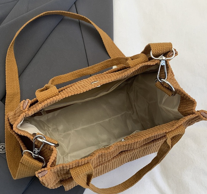 Süße Cord-Tasche „Kompakter Allrounder“ – Styling-Wunder in 4 Farben