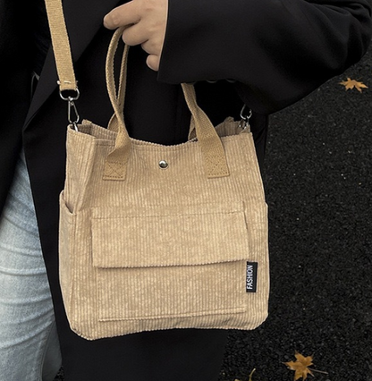 Süße Cord-Tasche „Kompakter Allrounder“ – Styling-Wunder in 4 Farben