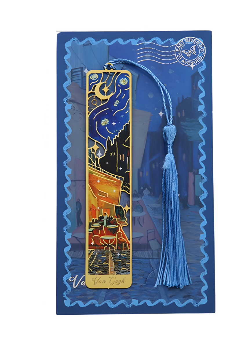 Van Gogh und Monet -Lesezeichen aus Metall