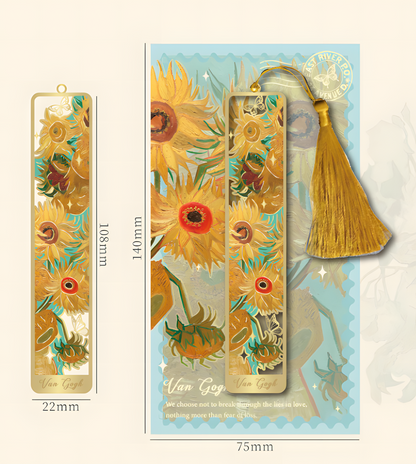 Van Gogh und Monet -Lesezeichen aus Metall( Iris)