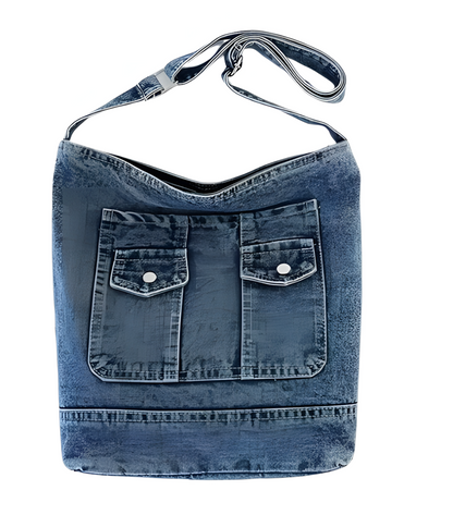 Stylischer Denim-Shopper im Vintage-Look – Die perfekte Crossbody-Tasche für jeden Tag