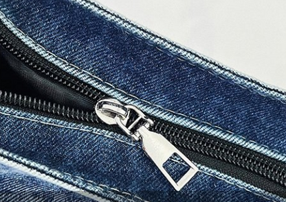 Stylischer Denim-Shopper im Vintage-Look – Die perfekte Crossbody-Tasche für jeden Tag