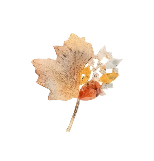 Elegante Ahornblatt-Brosche „Herbstzauber“ – Stilvoller Akzent für jeden Anlass