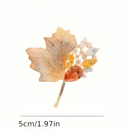 Elegante Ahornblatt-Brosche „Herbstzauber“ – Stilvoller Akzent für jeden Anlass