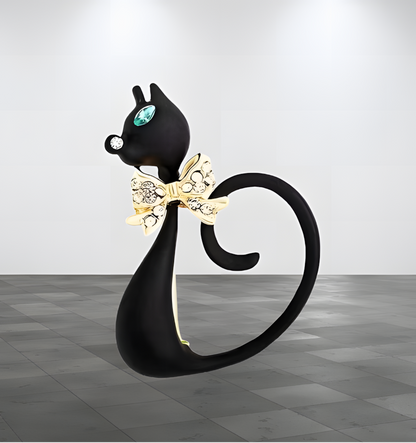 Elegante Brosche „Schwarze Katze“ – Ein funkelschönes Highlight für Ihr Outfit