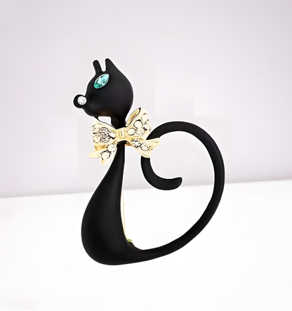 Elegante Brosche „Schwarze Katze“ – Ein funkelschönes Highlight für Ihr Outfit