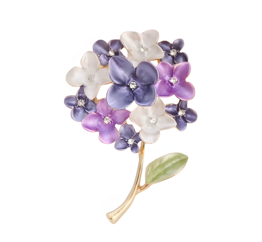 Elegante Blumenbrosche „Fliederzauber“ – Romantischer Blickfang im Vintage-Stil
