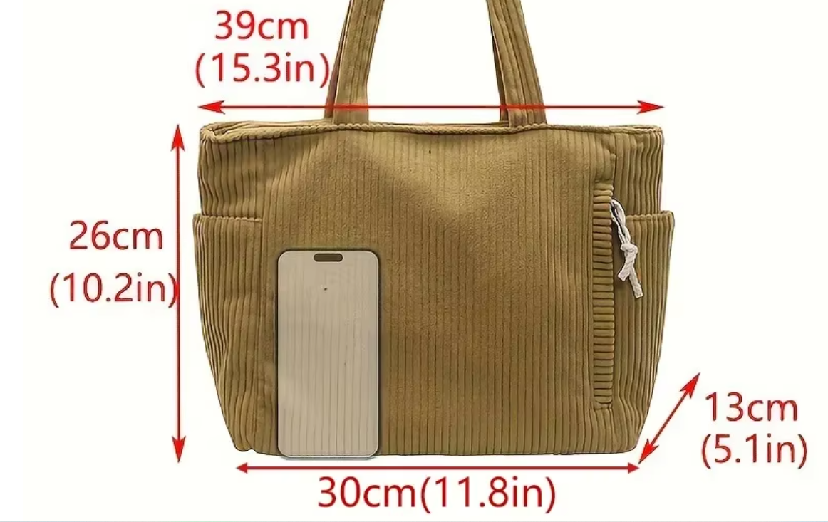 Praktisch Cord-Tasche