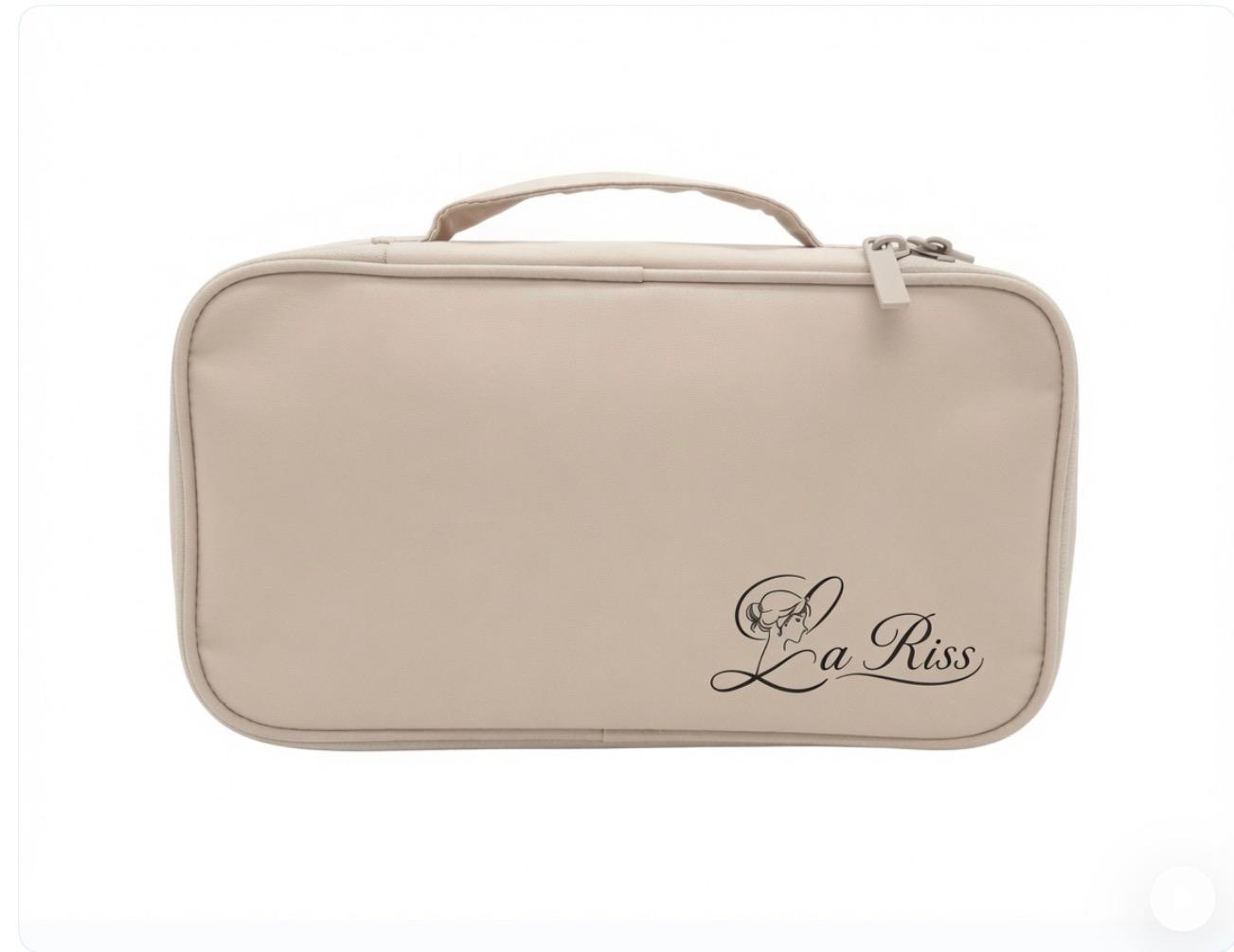 Reise Organizer für BHs, Unterwäsche und Socken. BH Aufbewahrungstasche Formstabiler Dessous Koffer mit Mehreren Fächern. La Riss Tasche mehrteilig mit Reißverschluss (Pink)