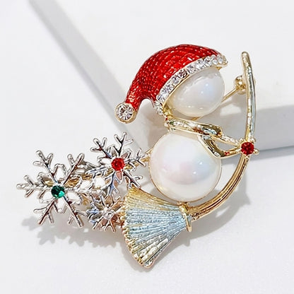 Elegante Brosche in Form eines Schneemanns