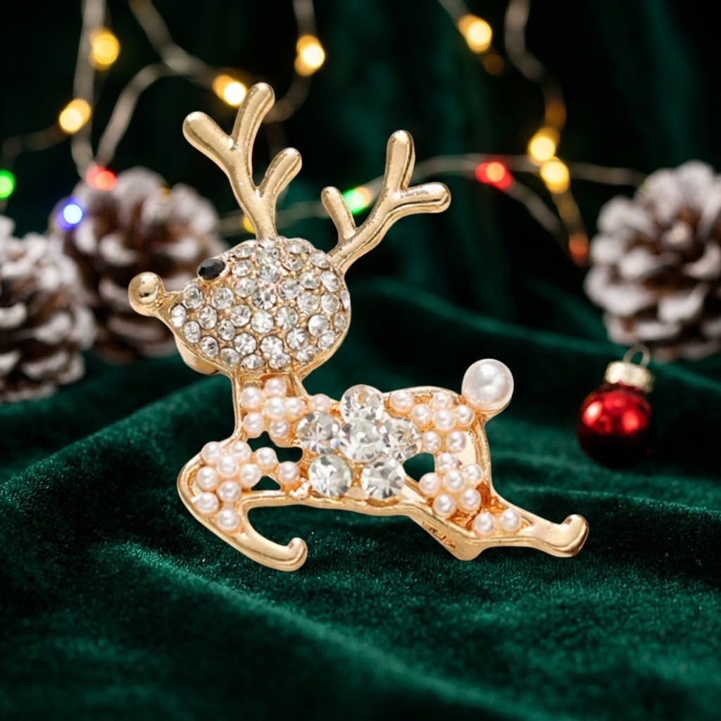 Elegante Weihnachtsrose in Form eines Hirsches