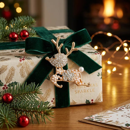 Elegante Weihnachtsrose in Form eines Hirsches